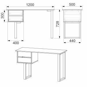 Стіл письмовий Лофт-3 (Компаніт) - Зображення 11