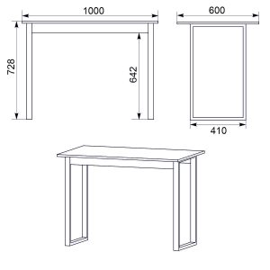Стіл письмовий Лофт-1 (Компаніт) - Зображення 11